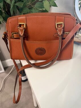 Dooney & Bourke Pebble Leather Satchel - Brown